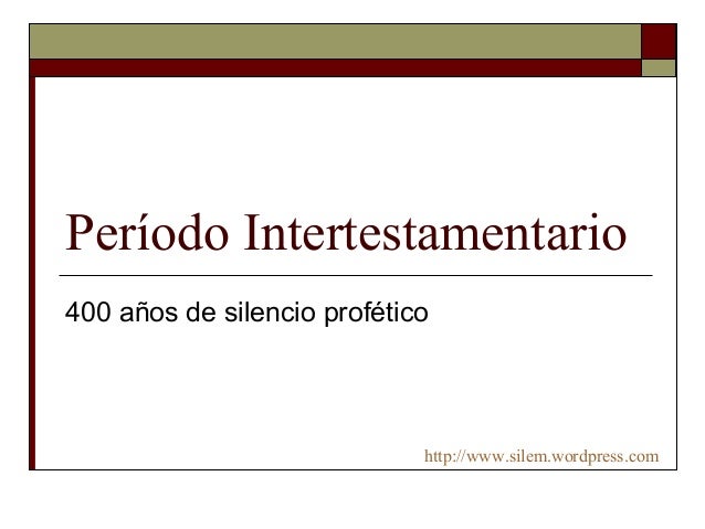 el periodo intertestamentario